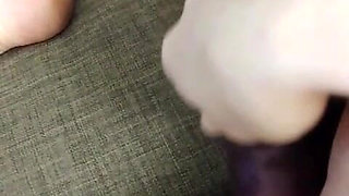 Cumming Hard on Demon Dildo