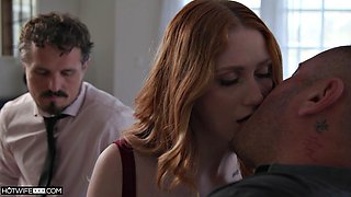 Scarlet Skies Fucked in Threesome Before Dinner