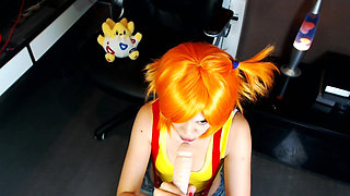 Misty Cosplay Blowjob. POV & Eye Contact