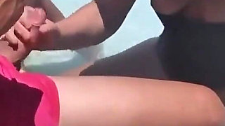 Random Guy Vacation Pool Blowjob