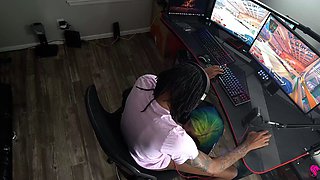 Interracial blowjob fuck jerk and facial at gloryhole