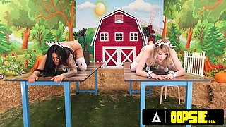 OOPSIE - Horny Lesbian Farmer Milks Two Sexy Trans Eva Maxim And Izzy Wilde: Porn