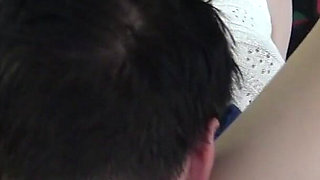 Licking a Nylon Pussy in the Office!