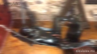 Alex Latex and Gloomy Babe’s Hard Strapon Pegging – Huge Dildo Fucks Him Deep