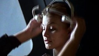 Vintage Blond Babe Plays With Black Rod