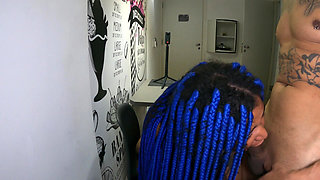 Hot Busty Girl Smoking and Sucking