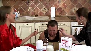 Submissive Slave Covered in Messy Delight