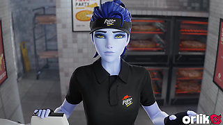 Widowmaker's Pizza Maker Shift Gone Wild - Big Dick 3D Overwatch