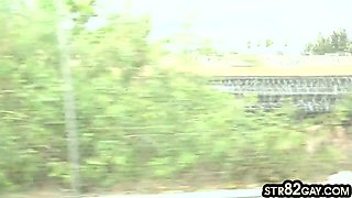 Deceived str8 stud bareback fucked by gay in pickup bus