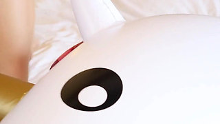 Inflatable Unicorn Horn Orgasm Riding Rubbing